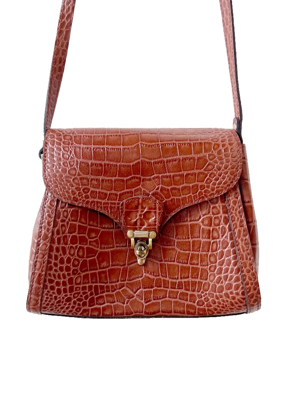 Patricia Nash Crossbody Leather Ashmore Purse with Crocodile or Alligator Textur